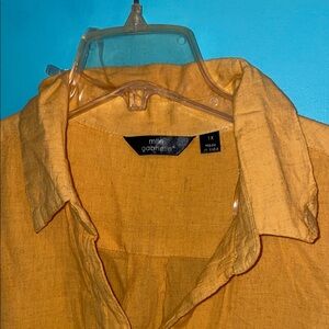 Mlle Gabrielle Mustard long sleeve dress